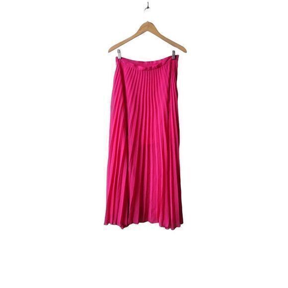 Gossip Girl x Romeo and Juliet‎ Couture Hot Pink Pleated Maxi Skirt Size M - Picture 5 of 16
